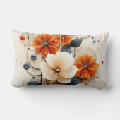 Abstract Geometric Floral ランバークッション (裏面)