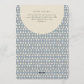 Abstract + Geometric Gender Neutral Blue Beige 招待状 (裏面)