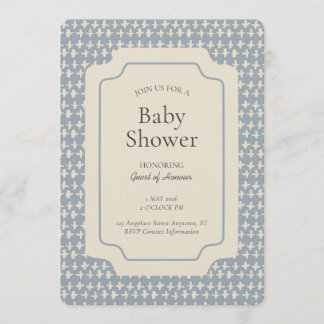 Abstract + Geometric Gender Neutral Blue Beige 招待状