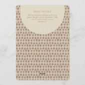 Abstract + Geometric Gender Neutral Brown Beige 招待状 (裏面)