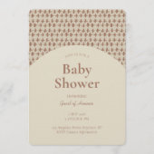 Abstract + Geometric Gender Neutral Brown Beige 招待状 (正面)