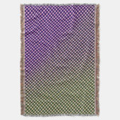 Abstract Geometric Gradient Checker Pattern 1278 スローブランケット (正面縦)