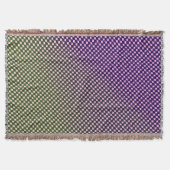 Abstract Geometric Gradient Checker Pattern 1278 スローブランケット (正面)