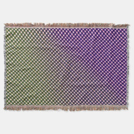 Abstract Geometric Gradient Checker Pattern 1278 スローブランケット