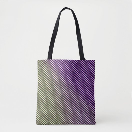 Abstract Geometric Gradient Checker Pattern 1278 トートバッグ (正面)