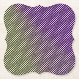 Abstract Geometric Gradient Checker Pattern 1278 ペーパーコースター