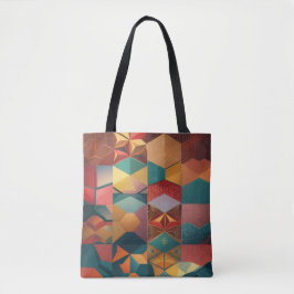 Abstract Geometric Hexagon Pattern トートバッグ