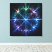 Abstract Geometric Light Canvas Art キャンバスプリント (インサイチュ (ウッドフロア))