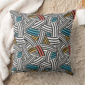 Abstract Geometric Line Art Seamless Pattern クッション (ブランケット)