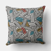 Abstract Geometric Line Art Seamless Pattern クッション (裏面)