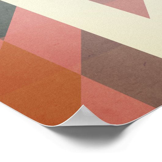 Abstract Geometric Lines ポスター (角)