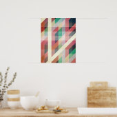 Abstract Geometric Lines ポスター (キッチン)