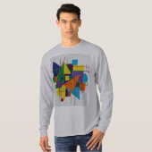 Abstract Geometric Long Sleeve Tee Tシャツ (正面フル)