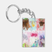 Abstract Geometric Low Poly Mosaic キーホルダー (正面左)