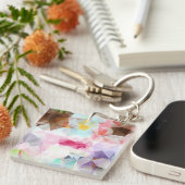 Abstract Geometric Low Poly Mosaic キーホルダー (正面右)