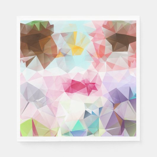 Abstract Geometric Low Poly Mosaic スタンダードランチョンナプキン (正面)