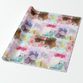 Abstract Geometric Low Poly Mosaic ラッピングペーパー (アンロールド)