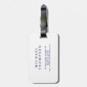 Abstract Geometric Minimalist Curve Background  ラゲッジタグ (裏面縦)