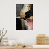 Abstract Geometric Minimalist Print, Boho ポスター (キッチン)