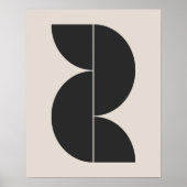 Abstract Geometric Modern Minimal Bold Scandi ポスター (正面)