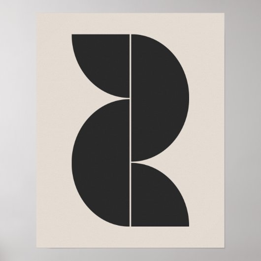Abstract Geometric Modern Minimal Bold Scandi ポスター (正面)