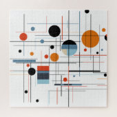 Abstract Geometric Modern Minimalist Lines ジグソーパズル (横)