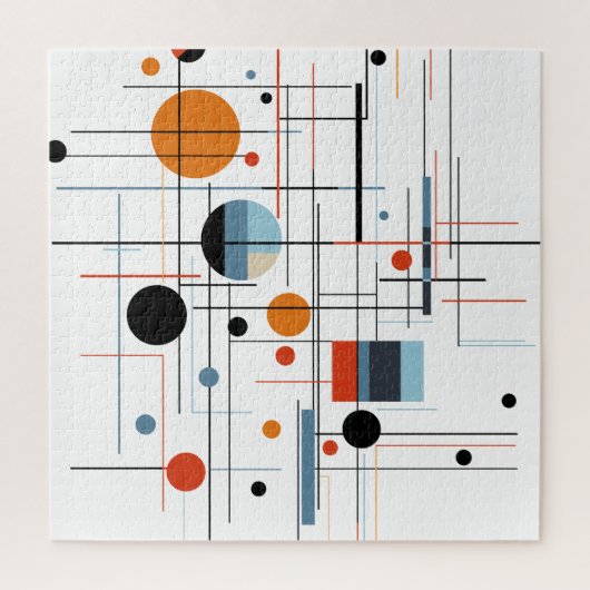 Abstract Geometric Modern Minimalist Lines ジグソーパズル (縦)