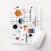 Abstract Geometric Modern Minimalist Lines マウスパッド (マウス)