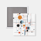 Abstract Geometric Modern Minimalist Lines マグネット (正面/裏面)