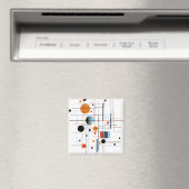 Abstract Geometric Modern Minimalist Lines マグネット (インサイチュ (食洗機))