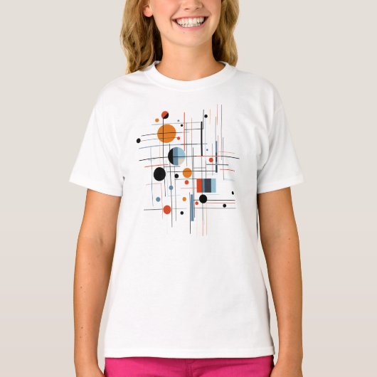 Abstract Geometric Modern Minimalist Lines Tシャツ (正面)