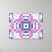 Abstract Geometric Mosaic Purple, Blue, and Gray キャンバスプリント (正面)