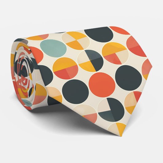 Abstract Geometric Multi-Color Custom Necktie ネクタイ (ロール)