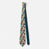 Abstract Geometric Multi-Color Custom Necktie ネクタイ (正面)