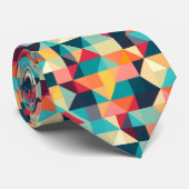 Abstract Geometric Multi-Color Custom Necktie ネクタイ (ロール)