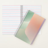 Abstract Geometric Notebook – Green Orange Purple ノートブック (内側)
