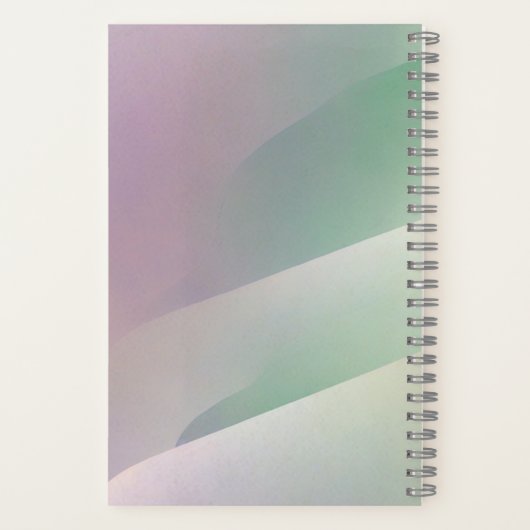 Abstract Geometric Notebook – Green Orange Purple ノートブック (裏面)