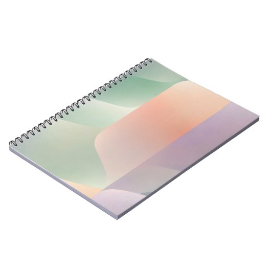 Abstract Geometric Notebook – Green Orange Purple  ノートブック (左側)