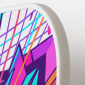 Abstract Geometric Padel Ball Sports Illustration ピックルボールラケット (左詳細)