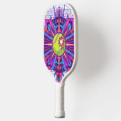 Abstract Geometric Padel Ball Sports Illustration ピックルボールラケット (左)