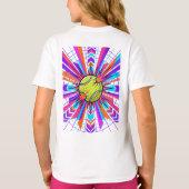 Abstract Geometric Padel Ball Sports Illustration Tシャツ (裏面)