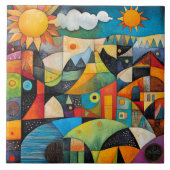 Abstract Geometric Painting タイル (正面)