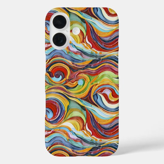 Abstract geometric pattern 39 with wavy lines Case-Mate iPhoneケース (裏面)