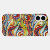Abstract geometric pattern 39 with wavy lines Case-Mate iPhoneケース (裏面 (横))
