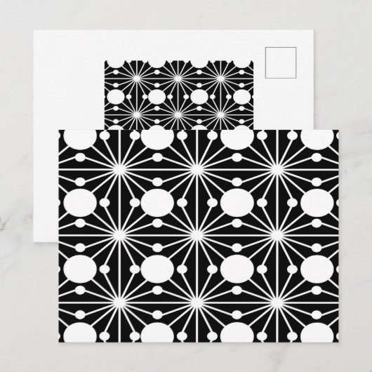 Abstract geometric pattern - black and white. ポストカード (正面/裏面)