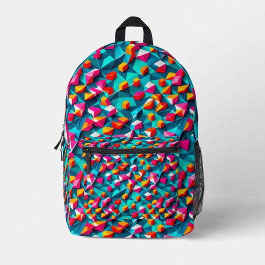 Abstract geometric pattern design 14 - Backpack プリントバックパック (正面)