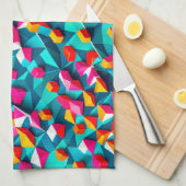 Abstract geometric pattern design 14-Kitchen Towel キッチンタオル (四つ折り)