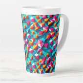 Abstract geometric pattern design 14 - Latte Mug カフェラテマグ (右アングル)