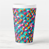 Abstract geometric pattern design 14 - Latte Mug カフェラテマグ (正面)