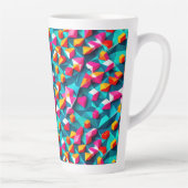 Abstract geometric pattern design 14 - Latte Mug カフェラテマグ (右)